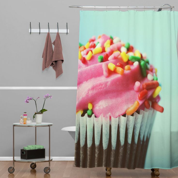 Cupcake Shower Curtain in Curtain