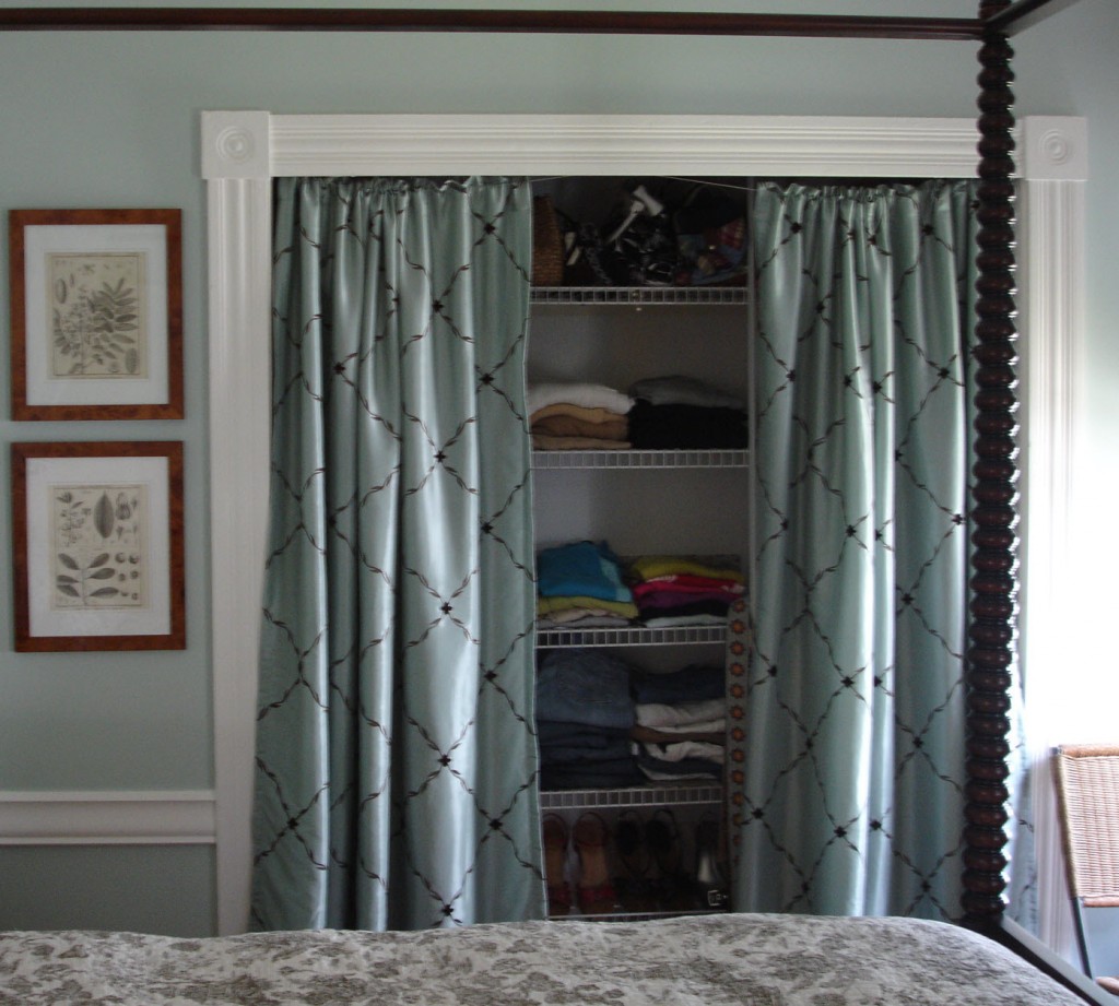 Curtain Closet Door in Furniture Idea