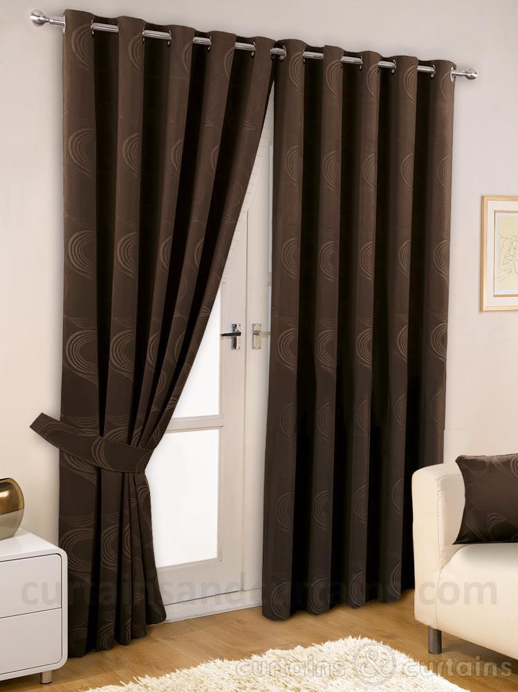 Dark Brown Curtains in Curtain