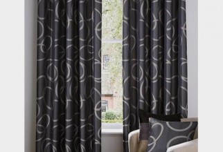 600x600px Dark Gray Curtains Picture in Curtain