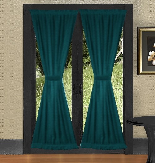 Dark Teal Curtains in Curtain