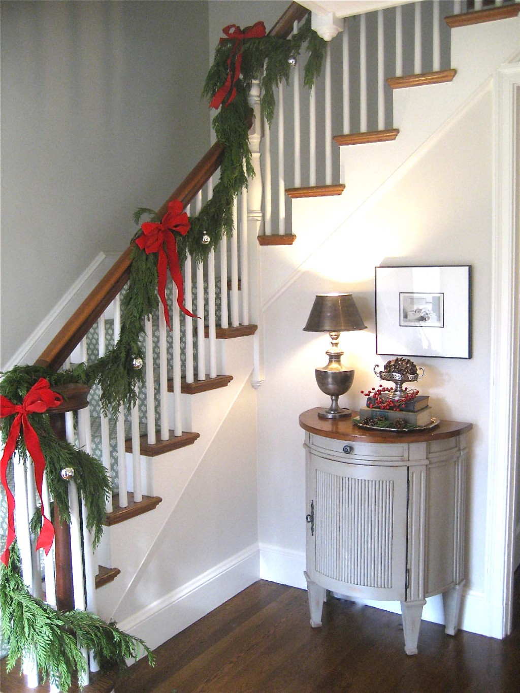 Decorating Stairs For Christmas in Interior Design