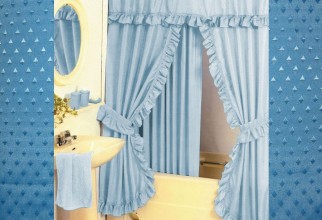 900x750px Double Swag Shower Curtain Sets Picture in Curtain