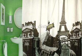 600x600px Eiffel Tower Curtains Picture in Curtain