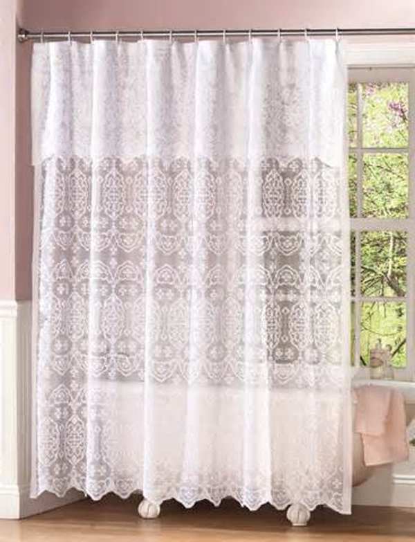 Elegant Shower Curtains With Valance in Curtain