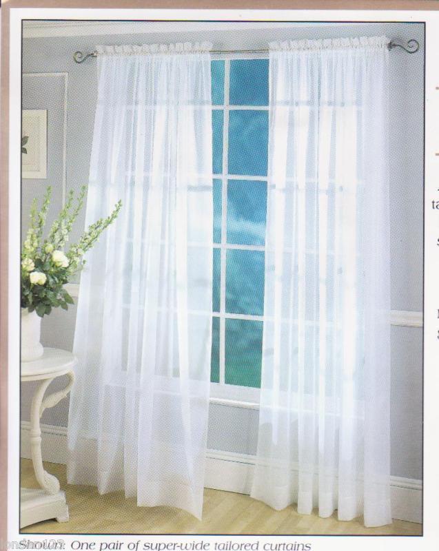Extra Wide Sheer Curtains in Curtain