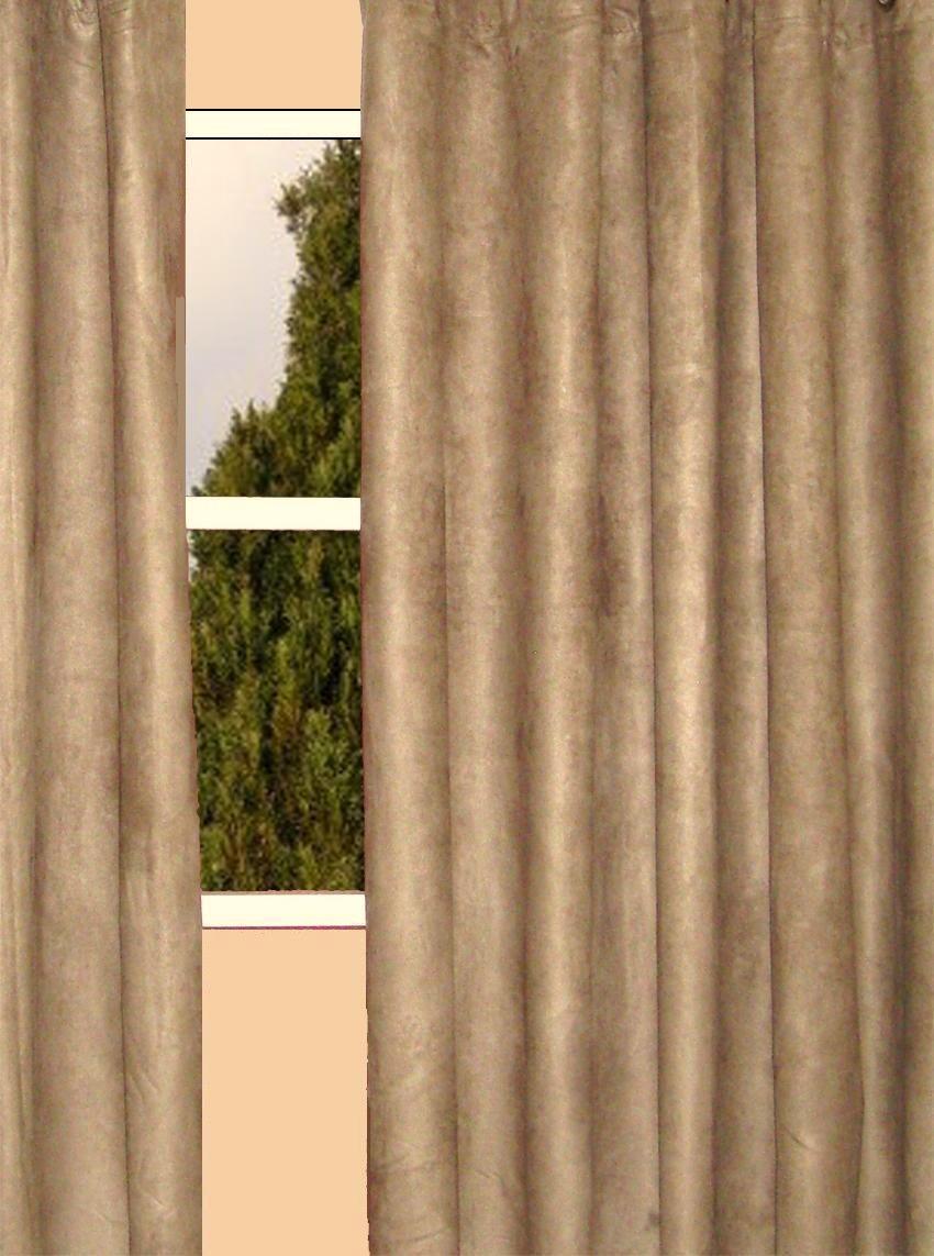 Faux Suede Curtains in Curtain