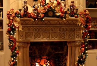 682x1024px Fireplace Christmas Decorations Picture in Fire Place