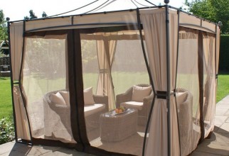 646x576px Gazebo With Curtains Picture in Curtain