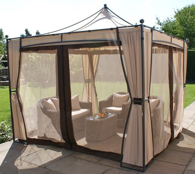 Gazebo With Curtains in Curtain