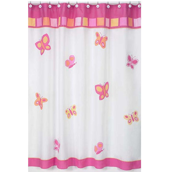 Girl Shower Curtain in Curtain