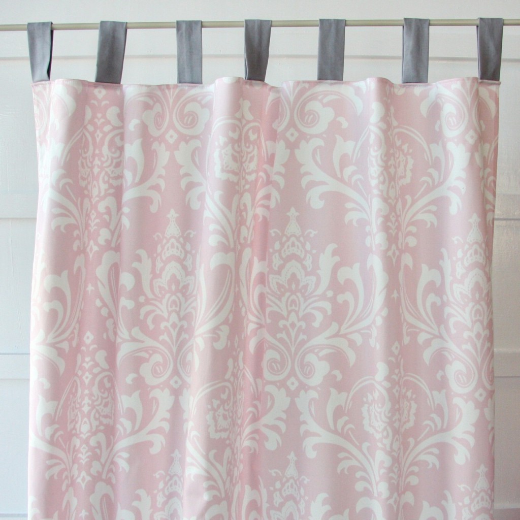 Grey Damask Curtains in Curtain