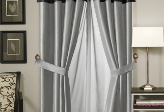 610x742px Grey Window Curtains Picture in Curtain