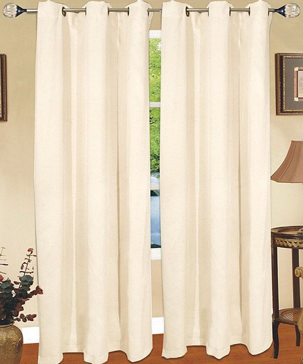 Ivory Curtain Panels in Curtain