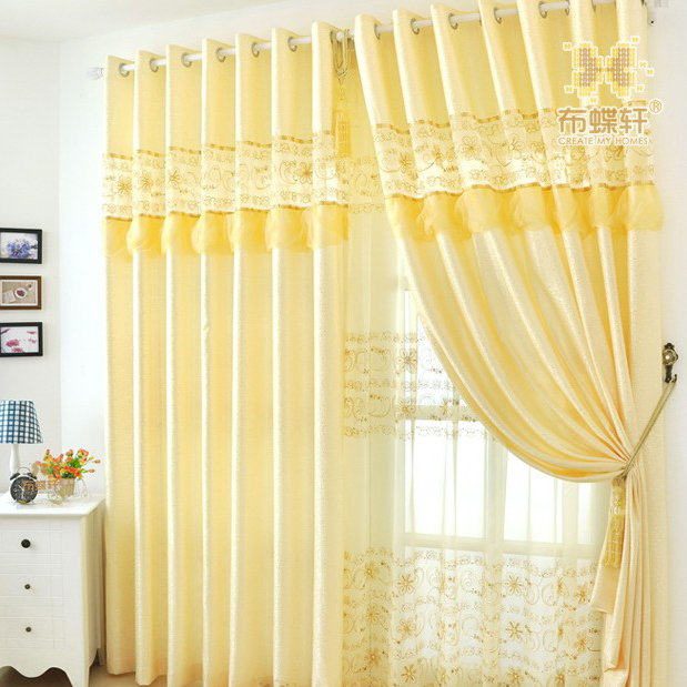 Light Yellow Curtains in Curtain
