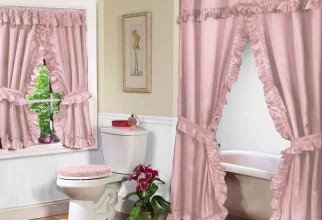 800x800px Matching Shower And Window Curtains Picture in Curtain