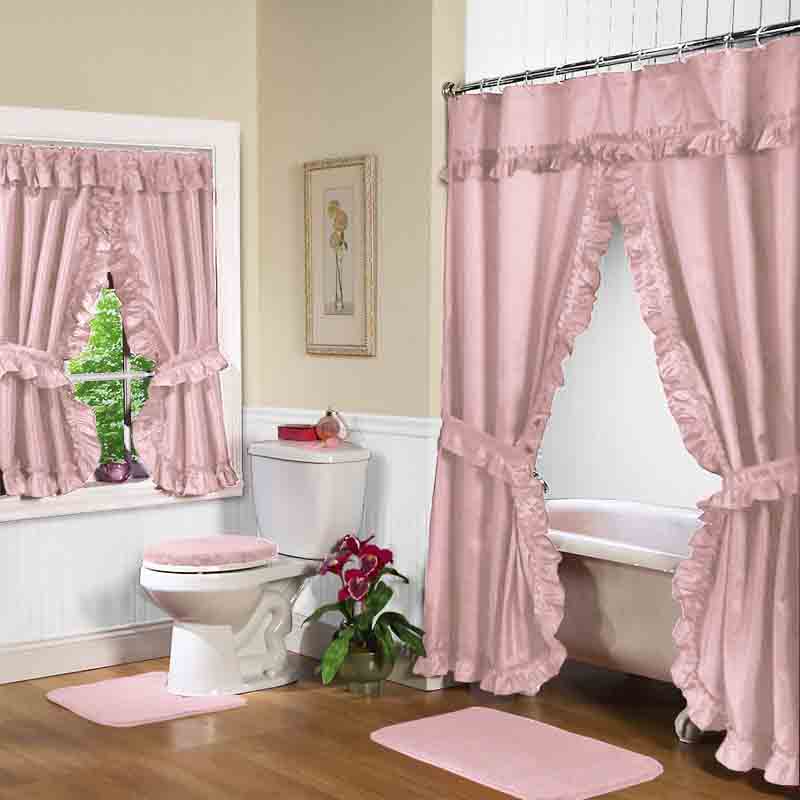 Matching Shower And Window Curtains in Curtain