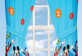 500x721px Mickey Mouse Window Curtains Picture in Curtain