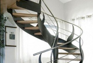 800x1250px Modern Spiral Stairs Picture in Interior