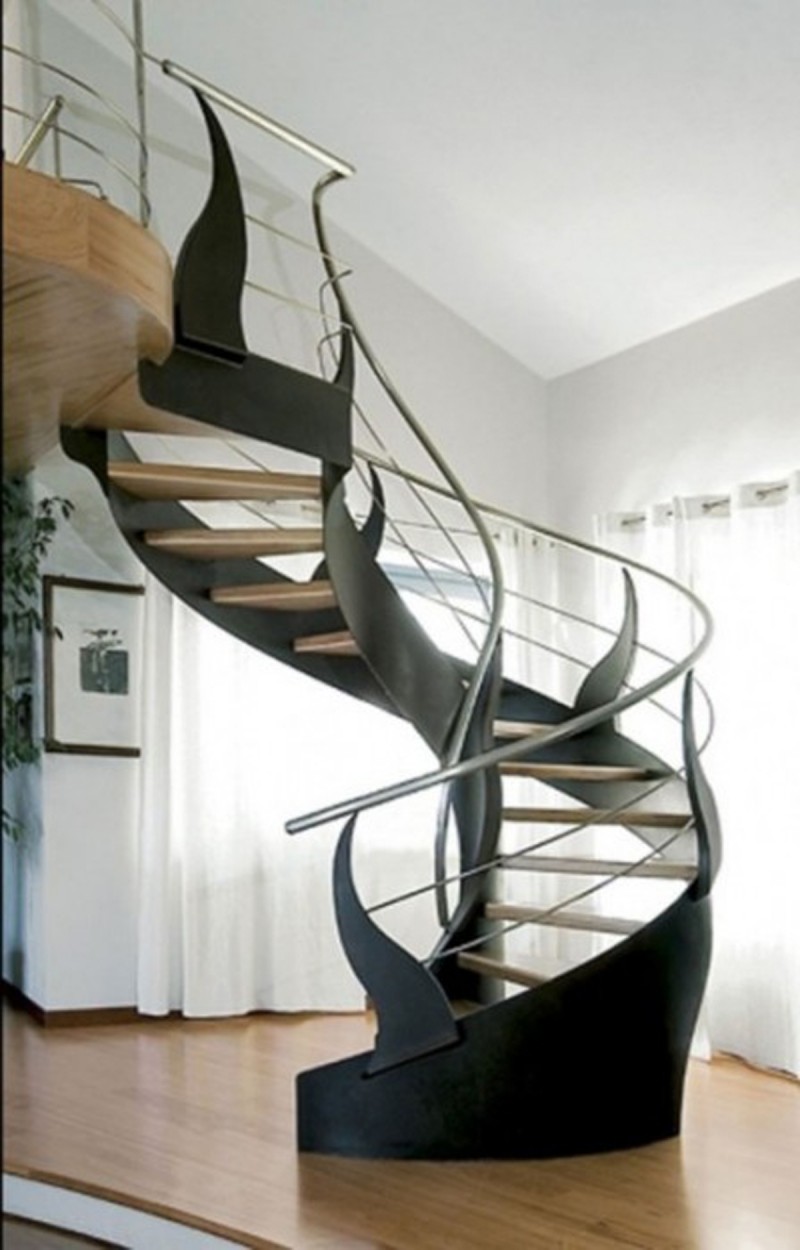 Modern Spiral Stairs in Interior
