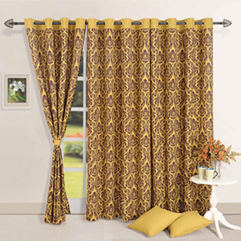 Mustard Colored Curtains in Curtain
