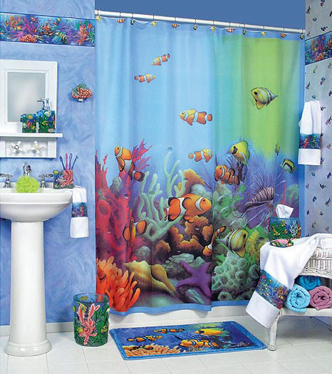 Ocean Themed Bathroom in Bathroom