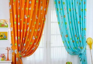 550x549px Orange And Blue Curtains Picture in Curtain