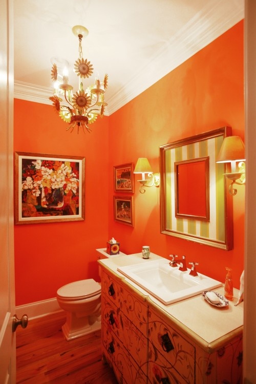 Orange Bathroom Ideas in Bathroom