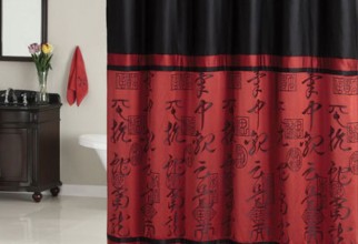 900x900px Oriental Shower Curtain Picture in Curtain