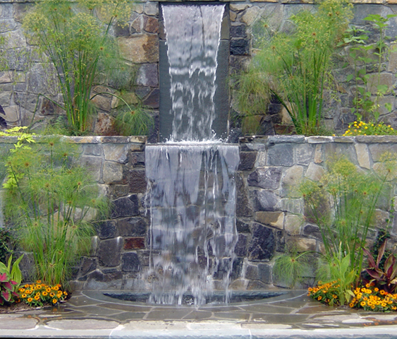 Outdoor Waterfall Wall in inspiration