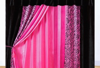 988x1024px Pink And Black Curtains Picture in Curtain