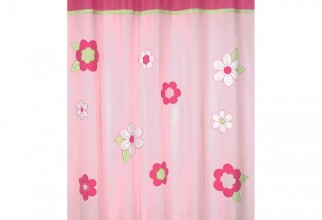 736x736px Pink And Green Shower Curtain Picture in Curtain