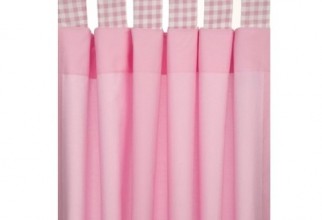 500x500px Pink Gingham Curtains Picture in Curtain