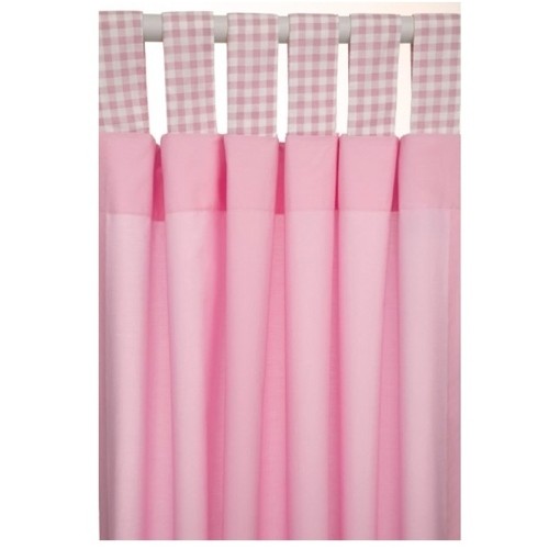 Pink Gingham Curtains in Curtain