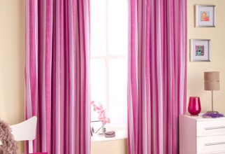 613x750px Pink Striped Curtains Picture in Curtain