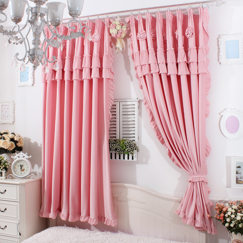 Pink Velvet Curtains in Curtain
