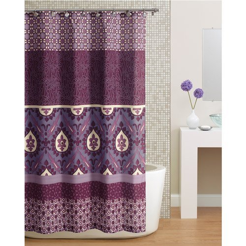 Purple Fabric Shower Curtain in Curtain
