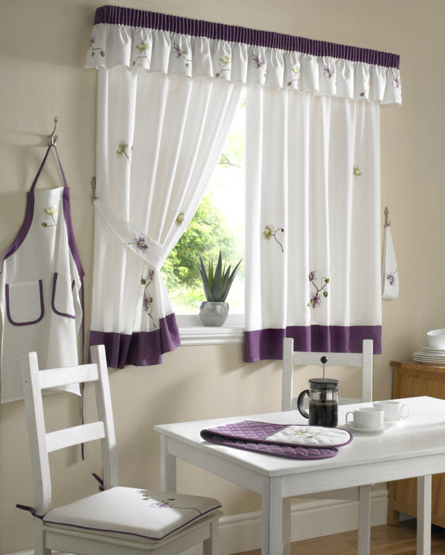 Purple Kitchen Curtains in Curtain