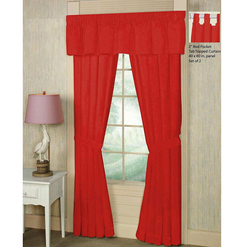 Red Panel Curtains in Curtain
