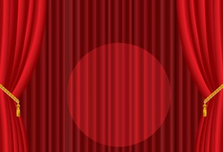 600x600px Red Stage Curtains Picture in Curtain