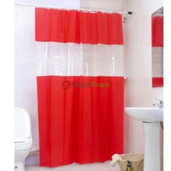 Red Stripe Shower Curtain in Curtain