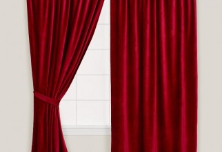 736x736px Red Velvet Curtain Picture in Curtain