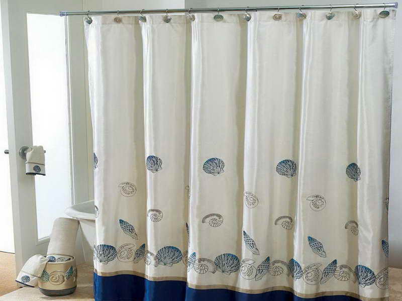 Seashell Shower Curtains in Curtain