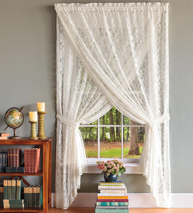 Sheer Lace Curtains in Curtain
