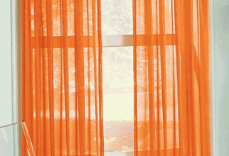 346x550px Sheer Orange Curtains Picture in Curtain