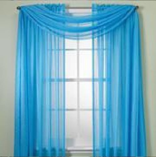 Sheer Turquoise Curtains in Curtain
