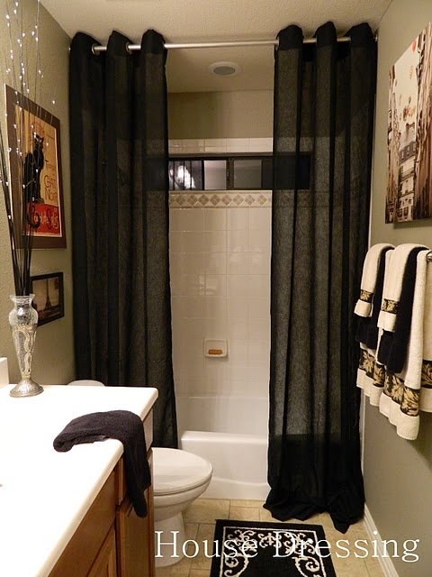 Shower Curtain Ideas For Small Bathrooms in Curtain