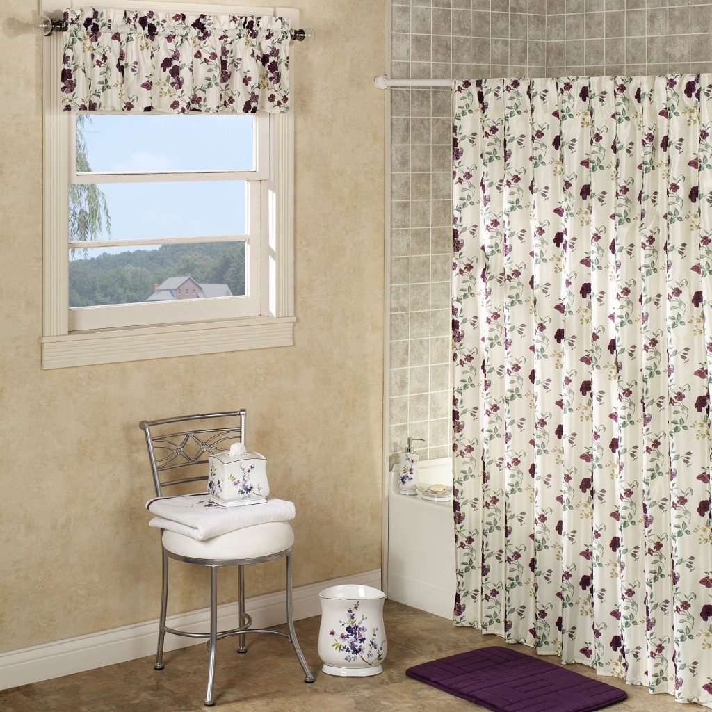 Shower Curtain Liner With Pockets in Curtain