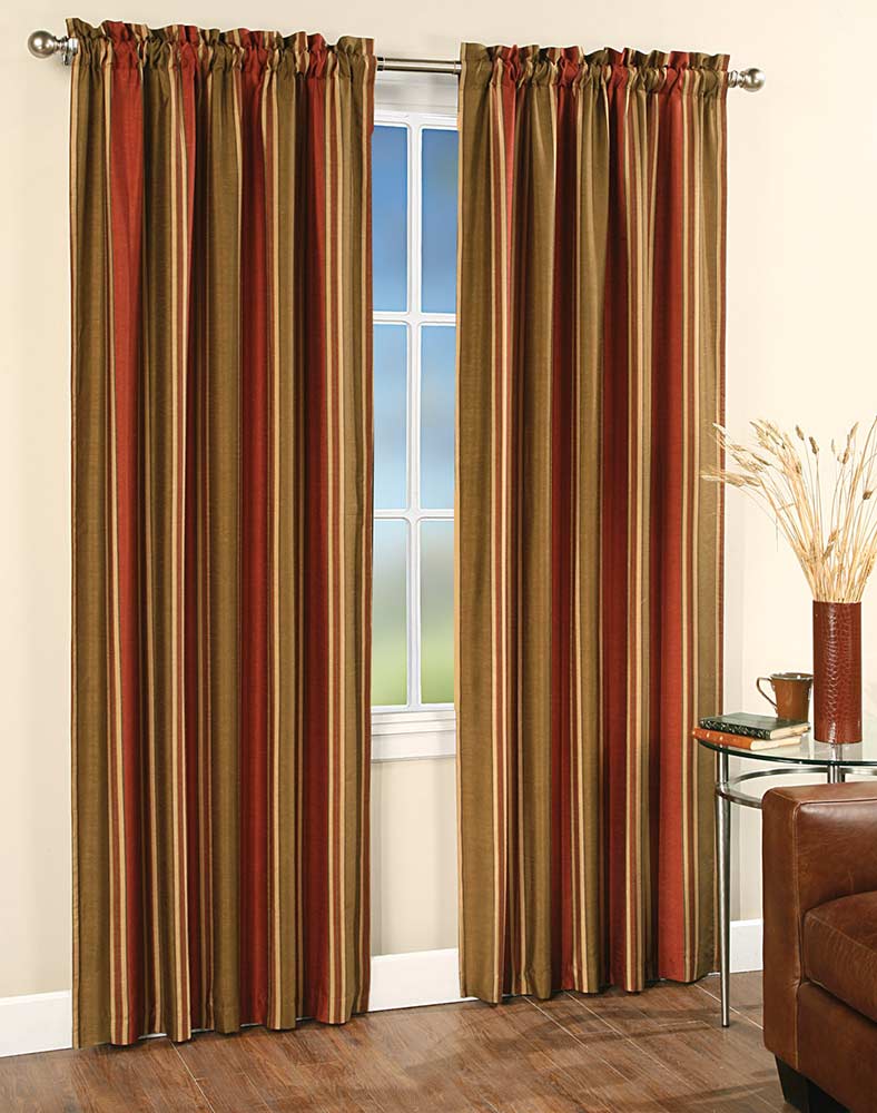 Striped Window Curtains in Curtain
