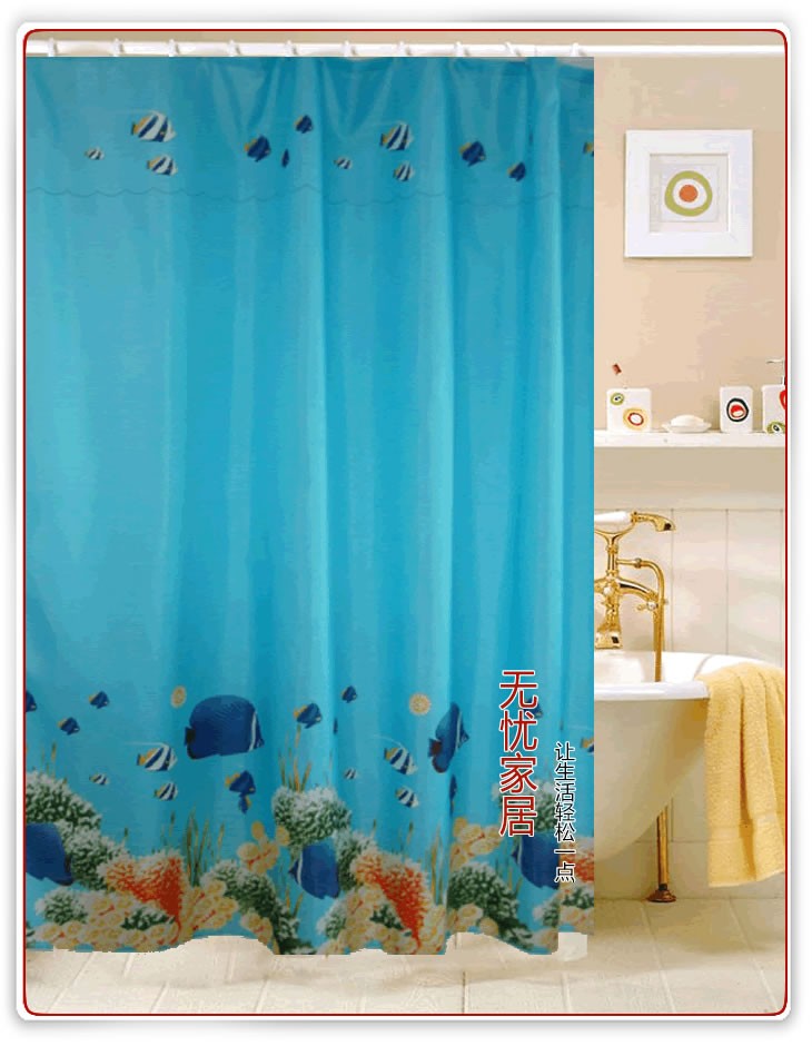 Tropical Fish Shower Curtain in Curtain